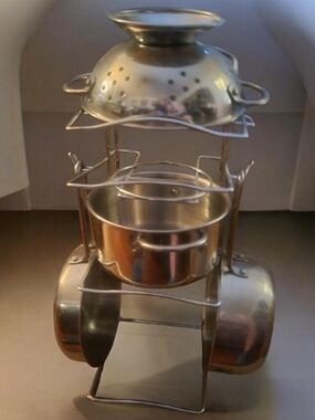 Melissa & Doug Stainless Steel Pots & Pans Play Set, 5 Piece, Boys & Girls 3+